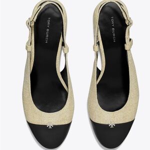 Tory Burch Women's Black and Tan Flats